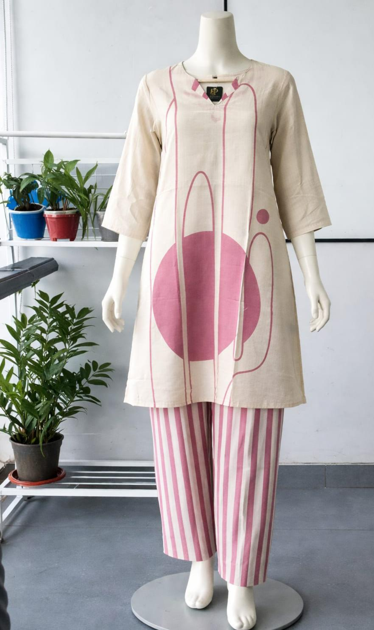 Pure cotton fabric coordset